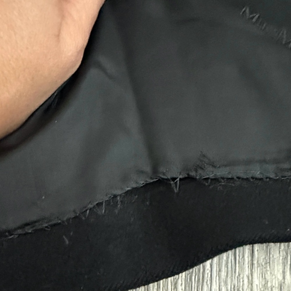 MaxMara Classic  Black Trench Coat Double Breast 100% Virgin Wool - Picture 10 of 16